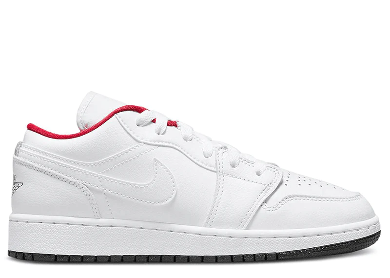 NIKE JORDAN 1 LOW 'WHITE GYM RED BLACK' (GS)