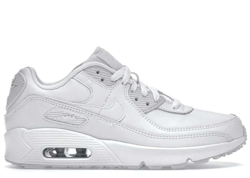 NIKE AIR MAX 90 RECRAFT 'TRIPLE WHITE' (GS)